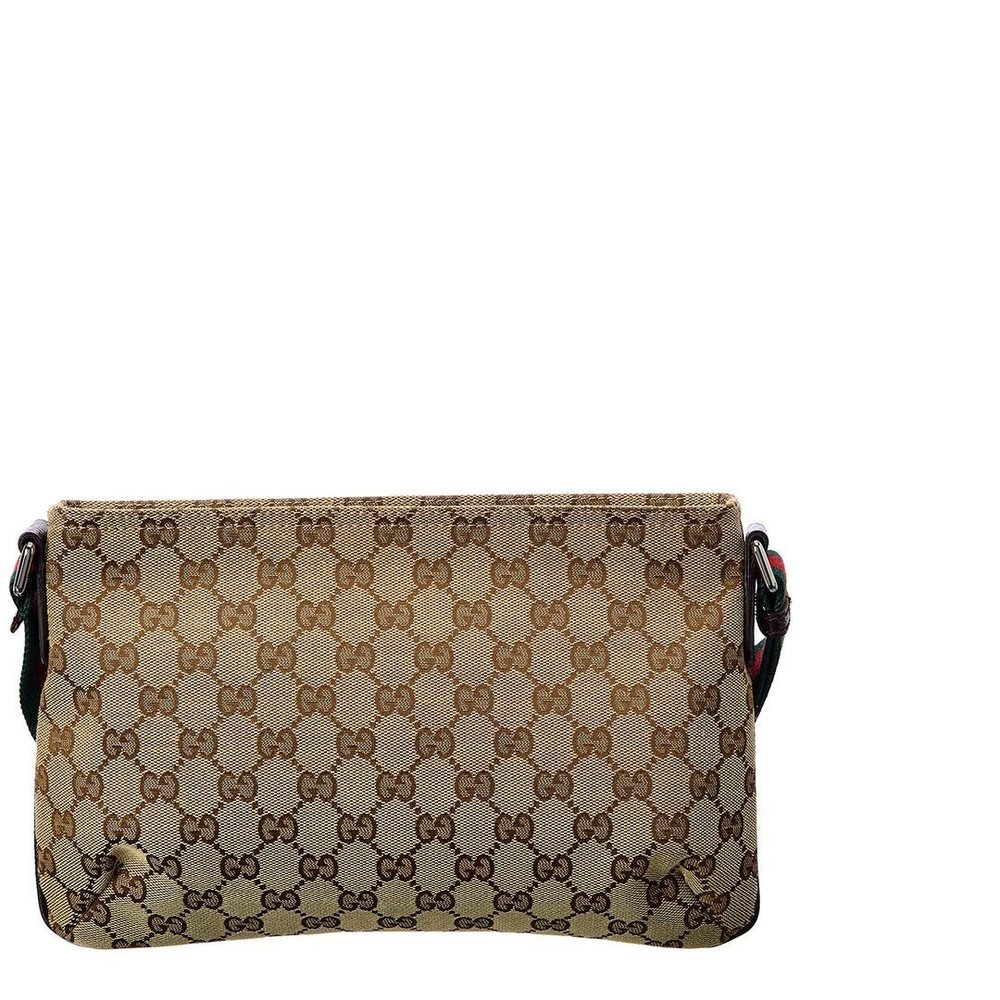 Gucci Brown GG Canvas & Leather Web Strap Messenger Bag (Authentic Pre-Owned) - Picture 2 of 6